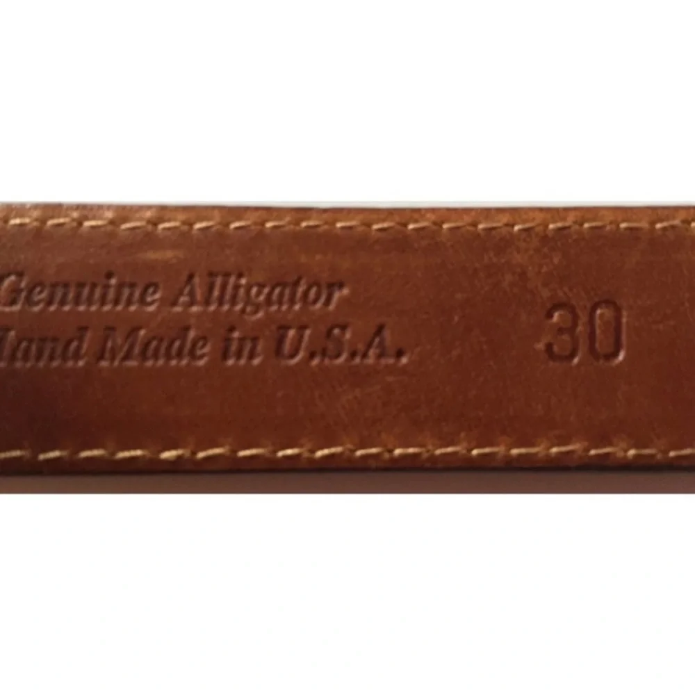 Brooks Brothers authentic alligator leather belt strap